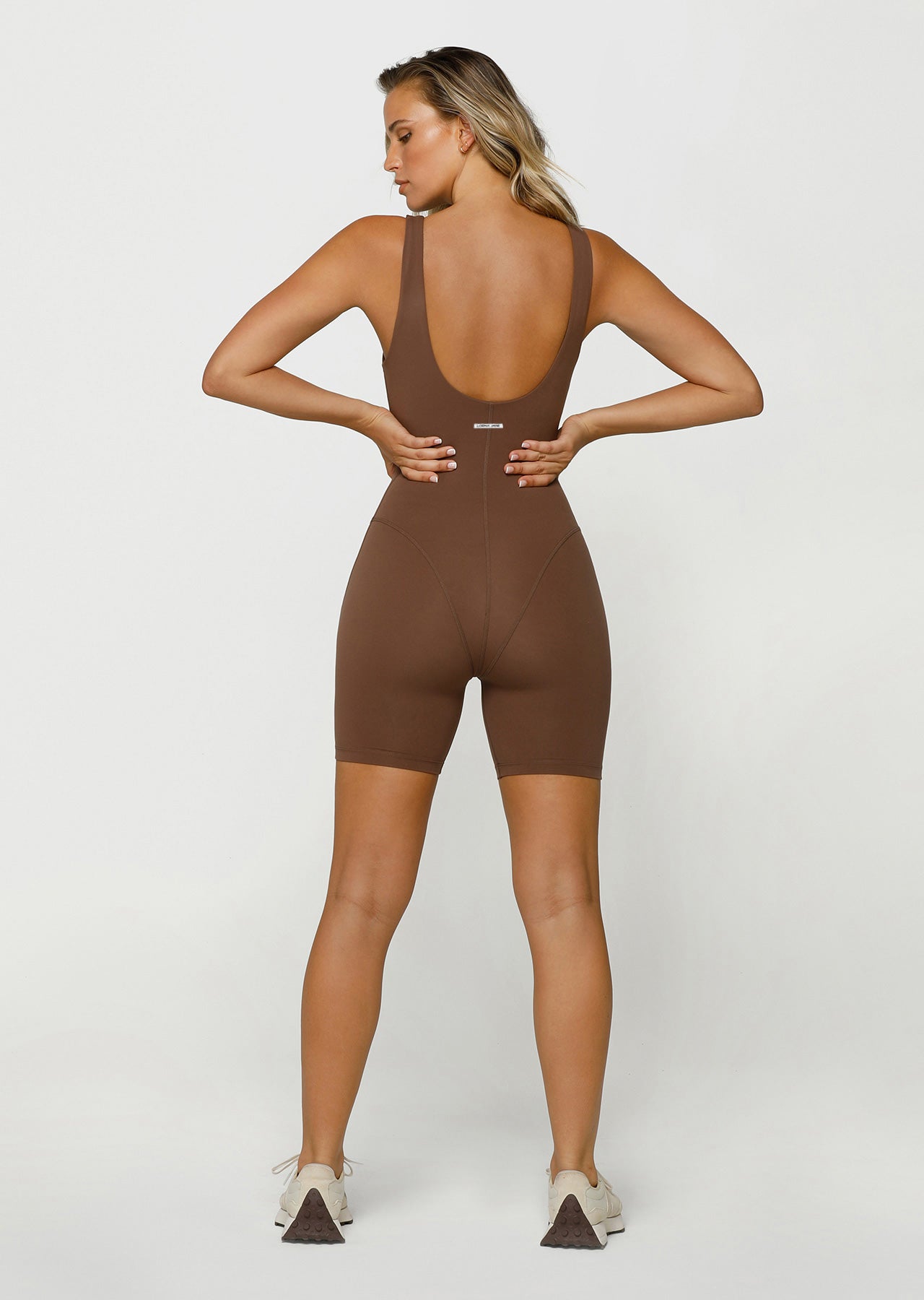 Lorna Jane Bodywork Bike Short Onesie - Chocolate