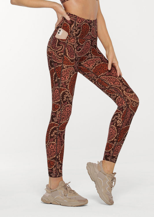 Lorna Jane Boheme No Ride Ankle Biter Leggings - Boheme Print