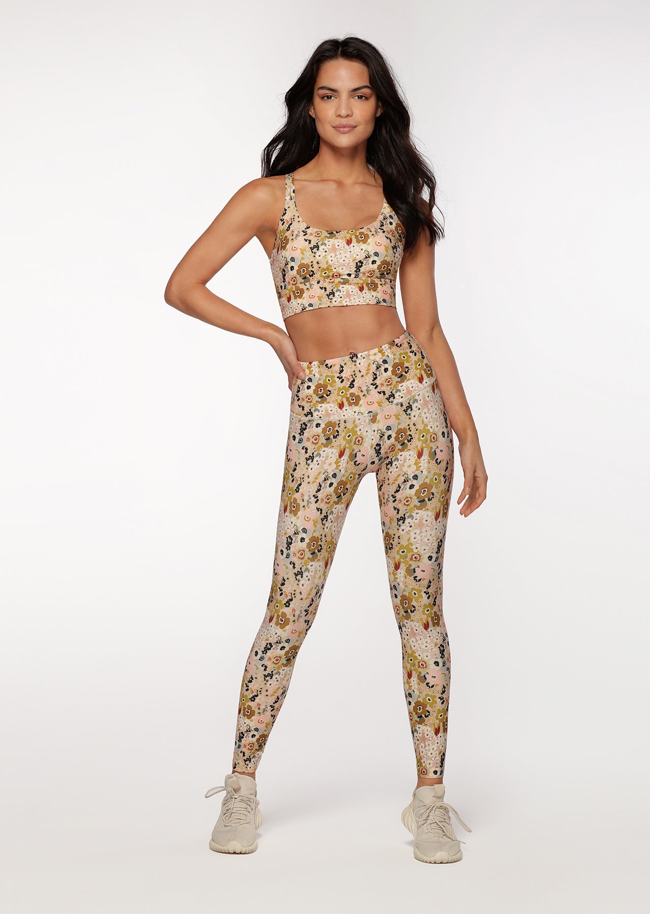 Lorna Jane Boho Floral Ankle Biter Leggings - Boho Floral Print