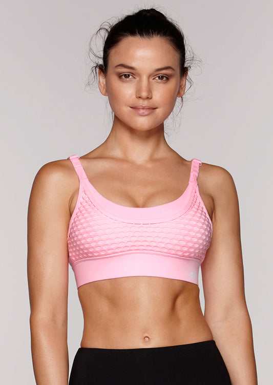 Lorna Jane Bondi Sports Bra - Pale Fairy Floss