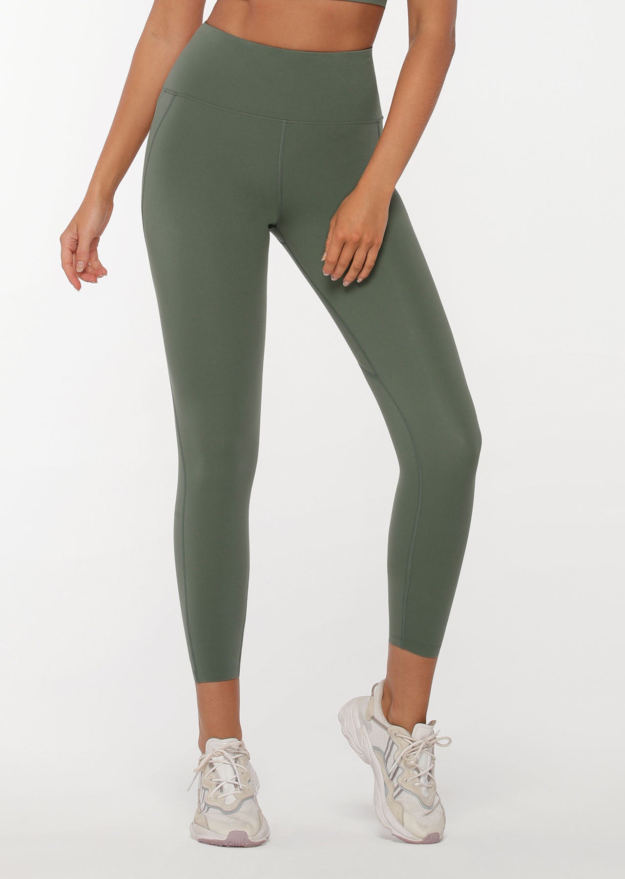 Lorna Jane Booty Phone Pocket Ankle Biter Leggings - Military