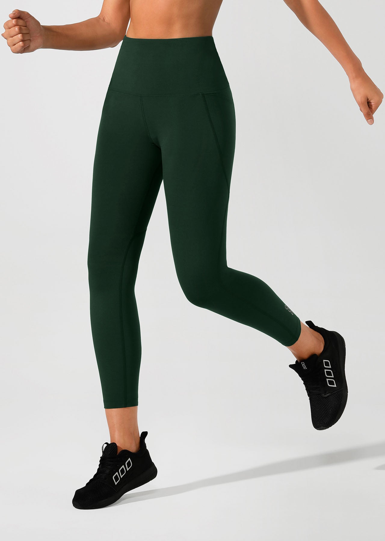 Lorna Jane Booty Phone Pocket Ankle Biter Tight - Fig Green