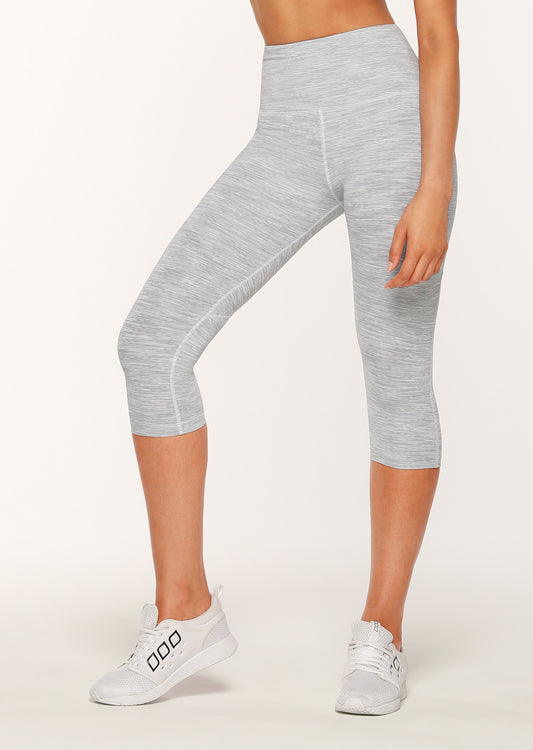 Lorna Jane Booty Support 3/4 Tight - Mixed Grey Marl