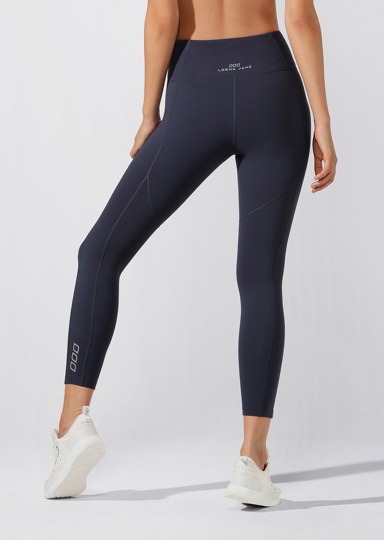 Lorna Jane Booty Support Ankle Biter Leggings - Platinum Navy