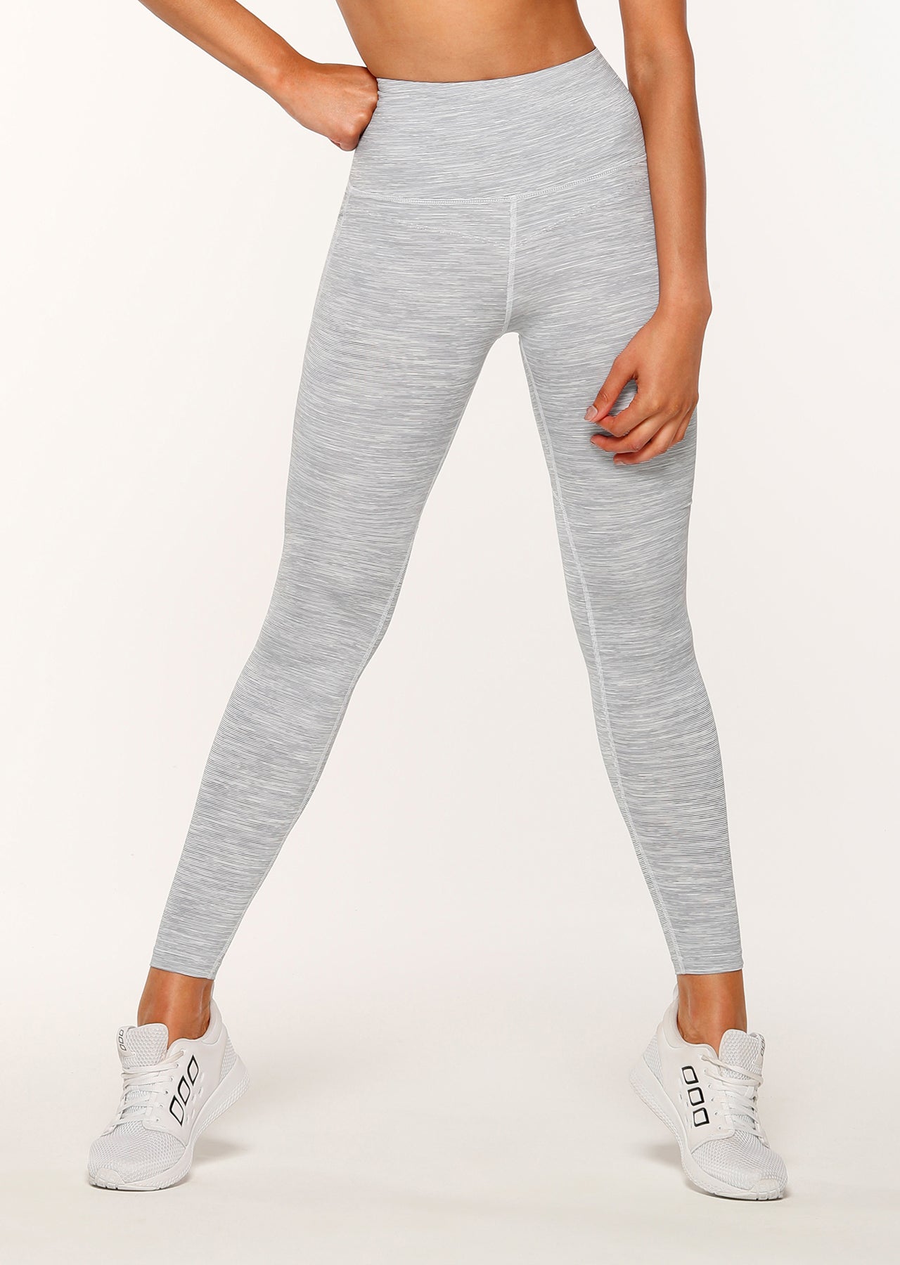 Lorna Jane Booty Support F/L Tight - Mixed Grey Marl