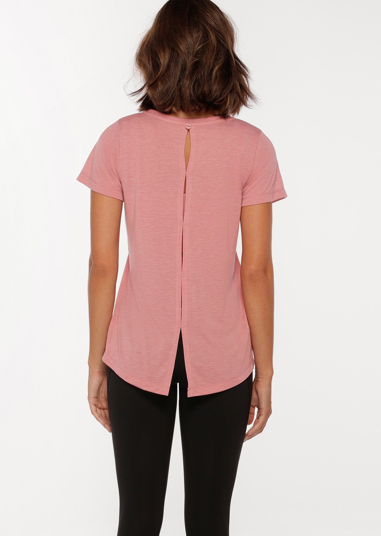 Lorna Jane Boss Active Tee - Powdered Pink Marl