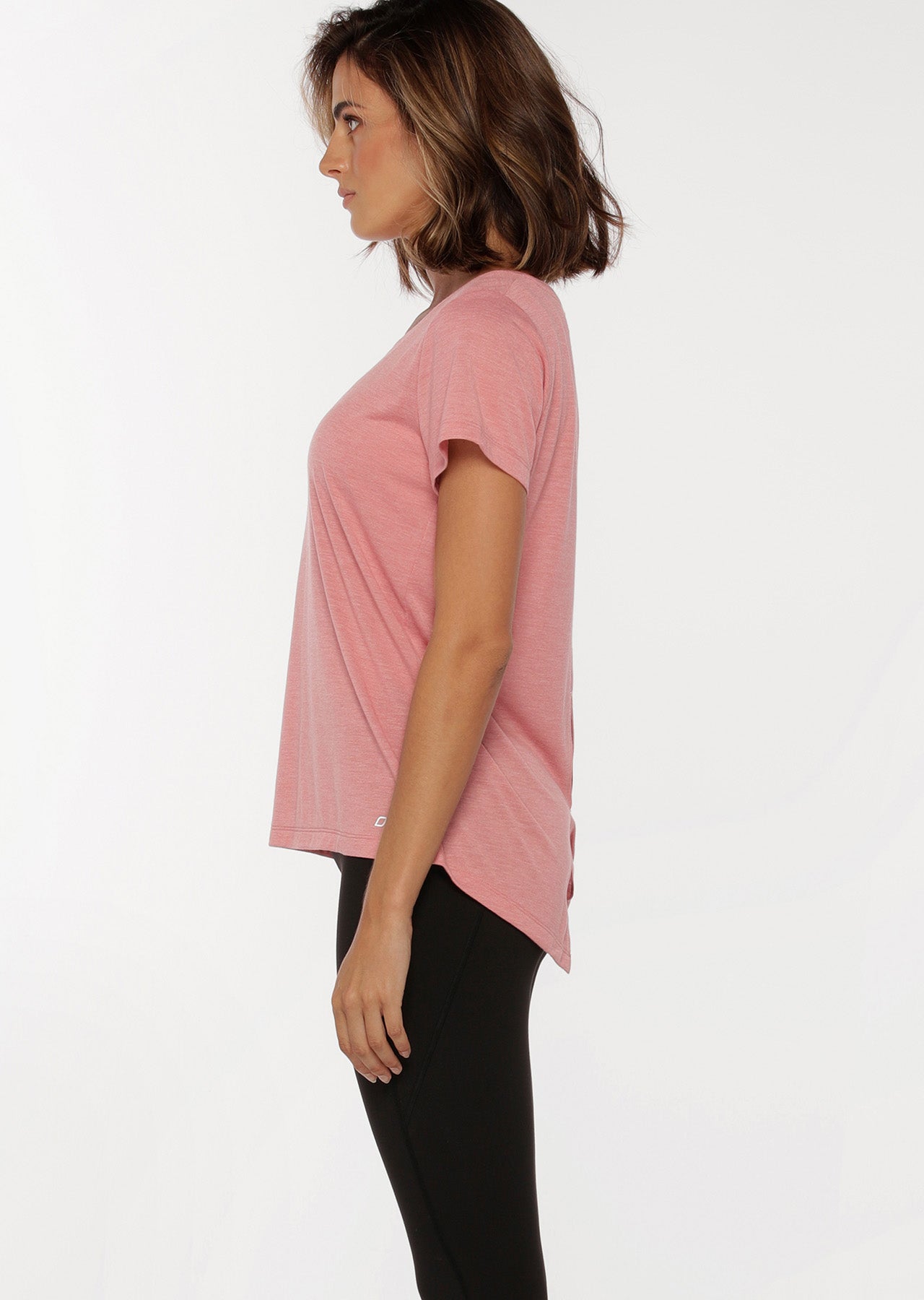 Lorna Jane Boss Active Tee - Powdered Pink Marl