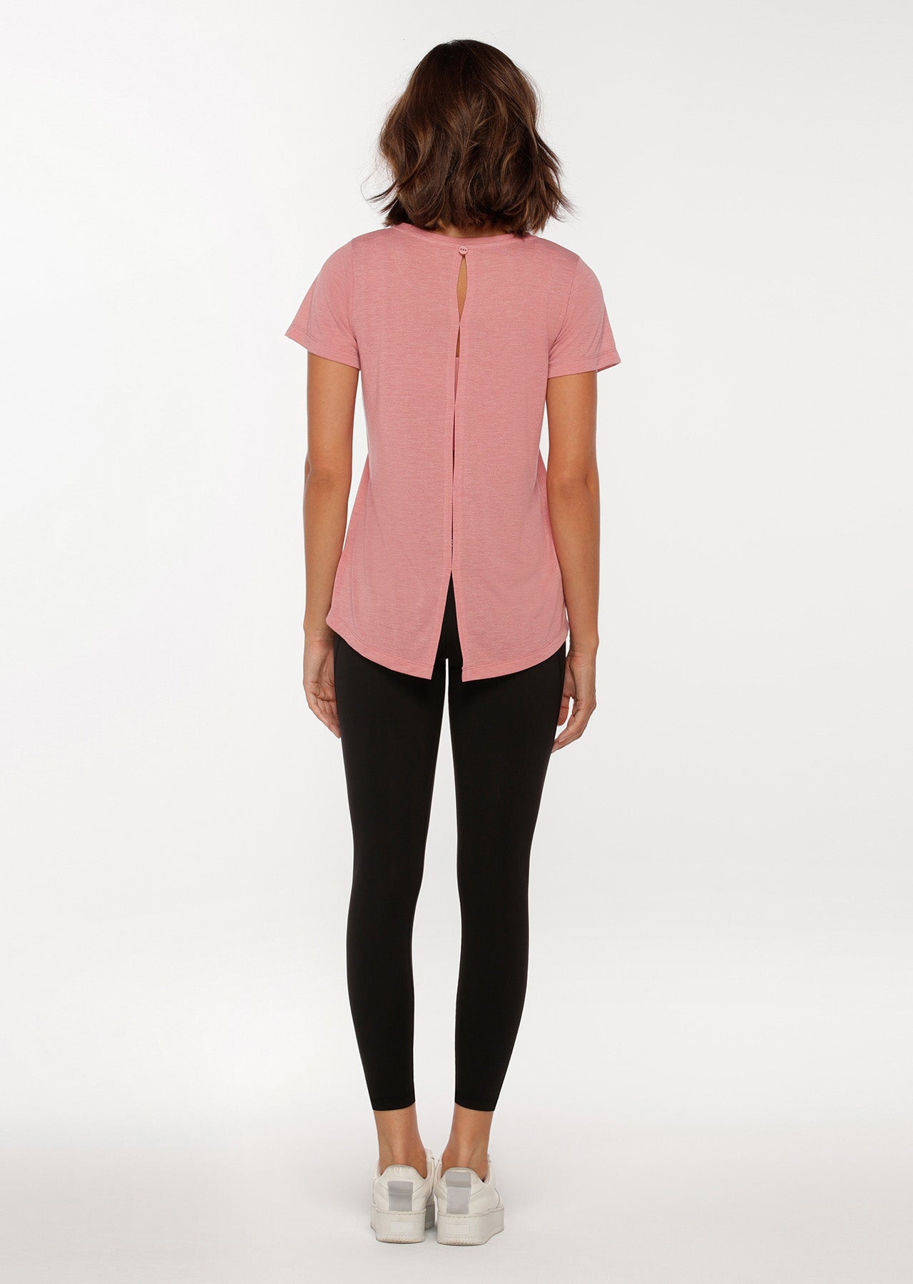 Lorna Jane Boss Active Tee - Powdered Pink Marl