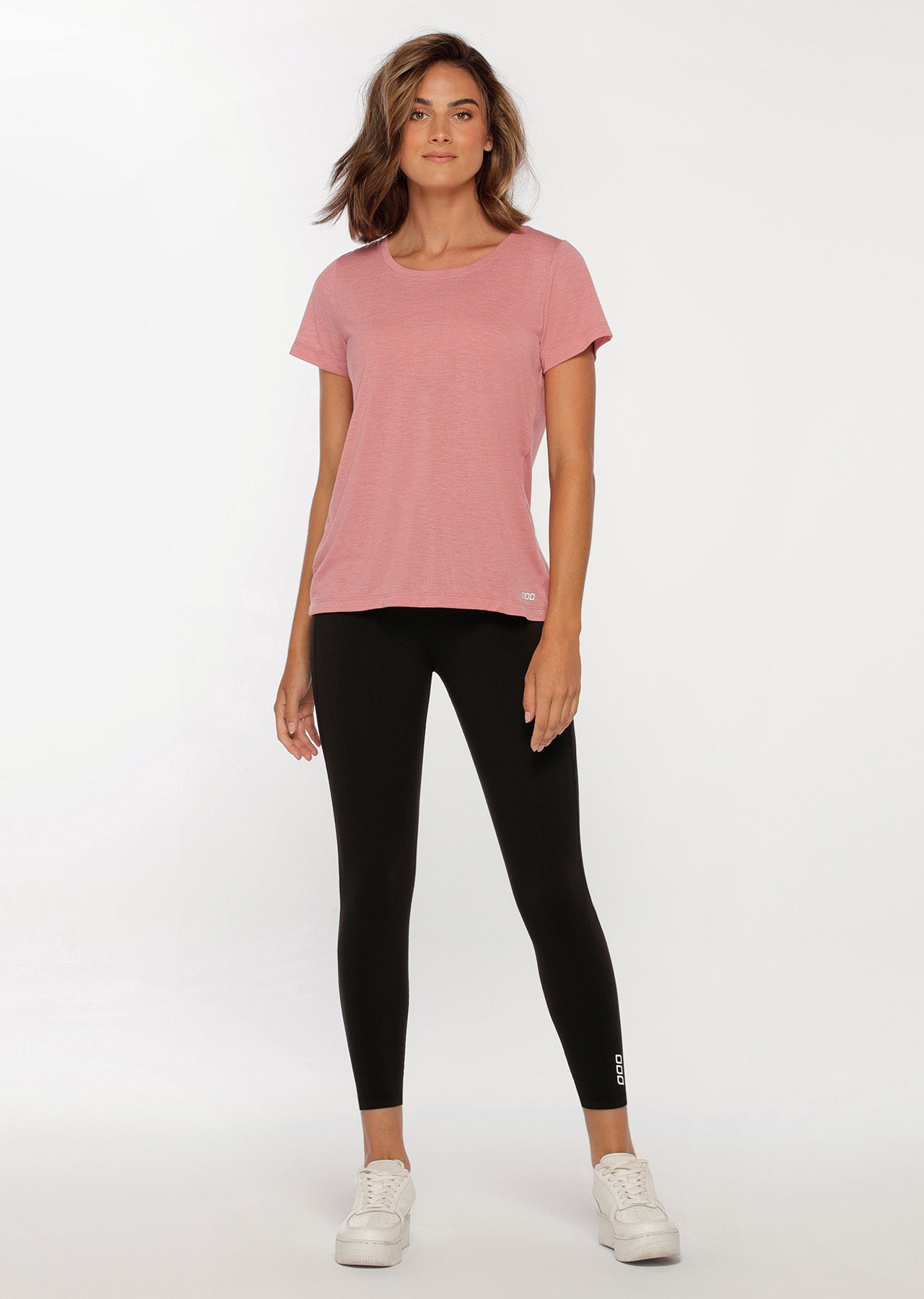 Lorna Jane Boss Active Tee - Powdered Pink Marl