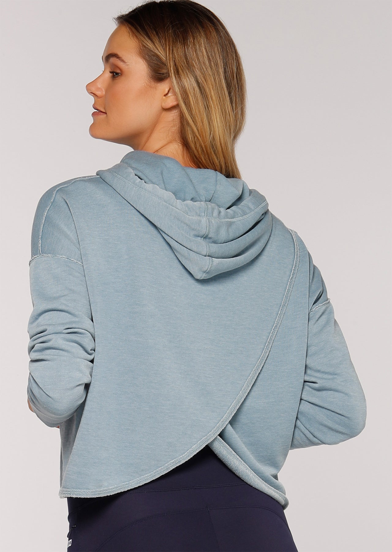 Lorna Jane Brave Cropped Hoodie - Washed Out Blue