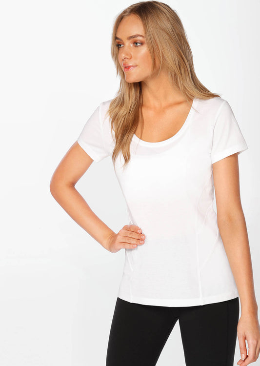 Lorna Jane Breeze Slim Fit Active Tee - White