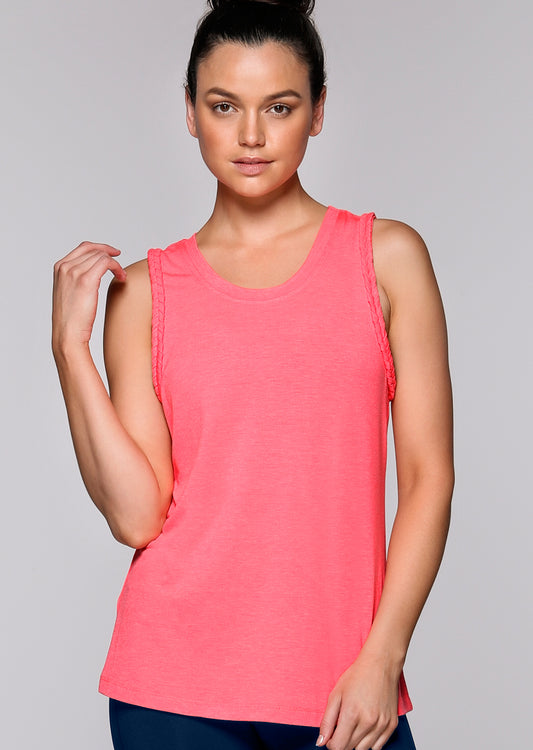Lorna Jane Bright Side Tank - Dragon Fruit Marl