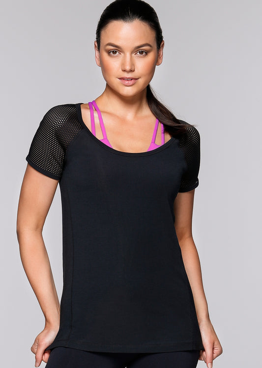 Lorna Jane Bring It Active S/Slv T-Shirt - Black