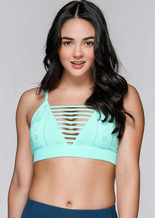 Lorna Jane Broderie Sports Bra - Heavenly