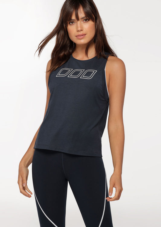 Lorna Jane Cardio Active Tank - Midnight Indigo
