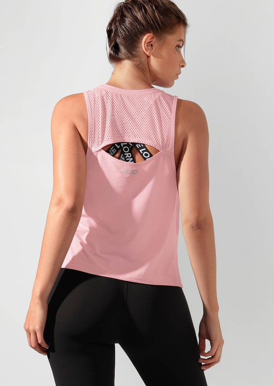 Lorna Jane Cardio Active Tank - Dusty Rose