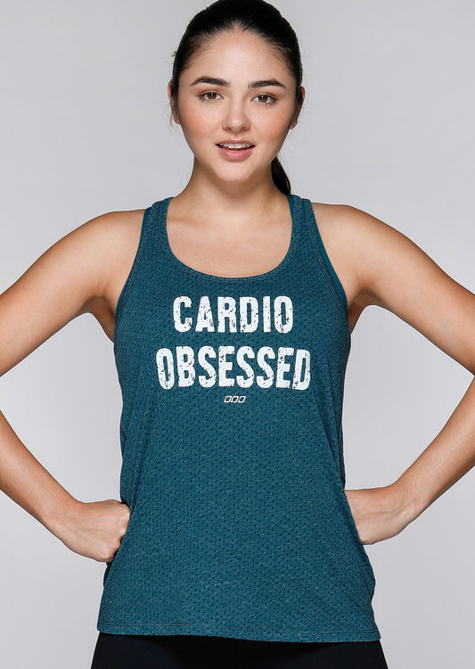 Lorna Jane Cardio Obsessed Tank - Everteal Marl