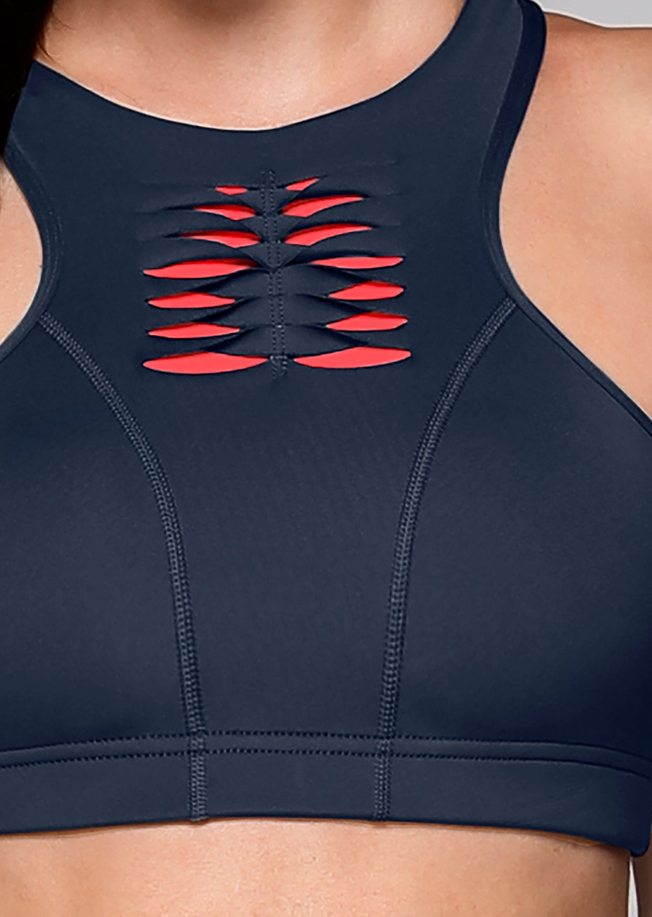 Lorna Jane Challenge Sports Bra - Canyon/Fluro Orange