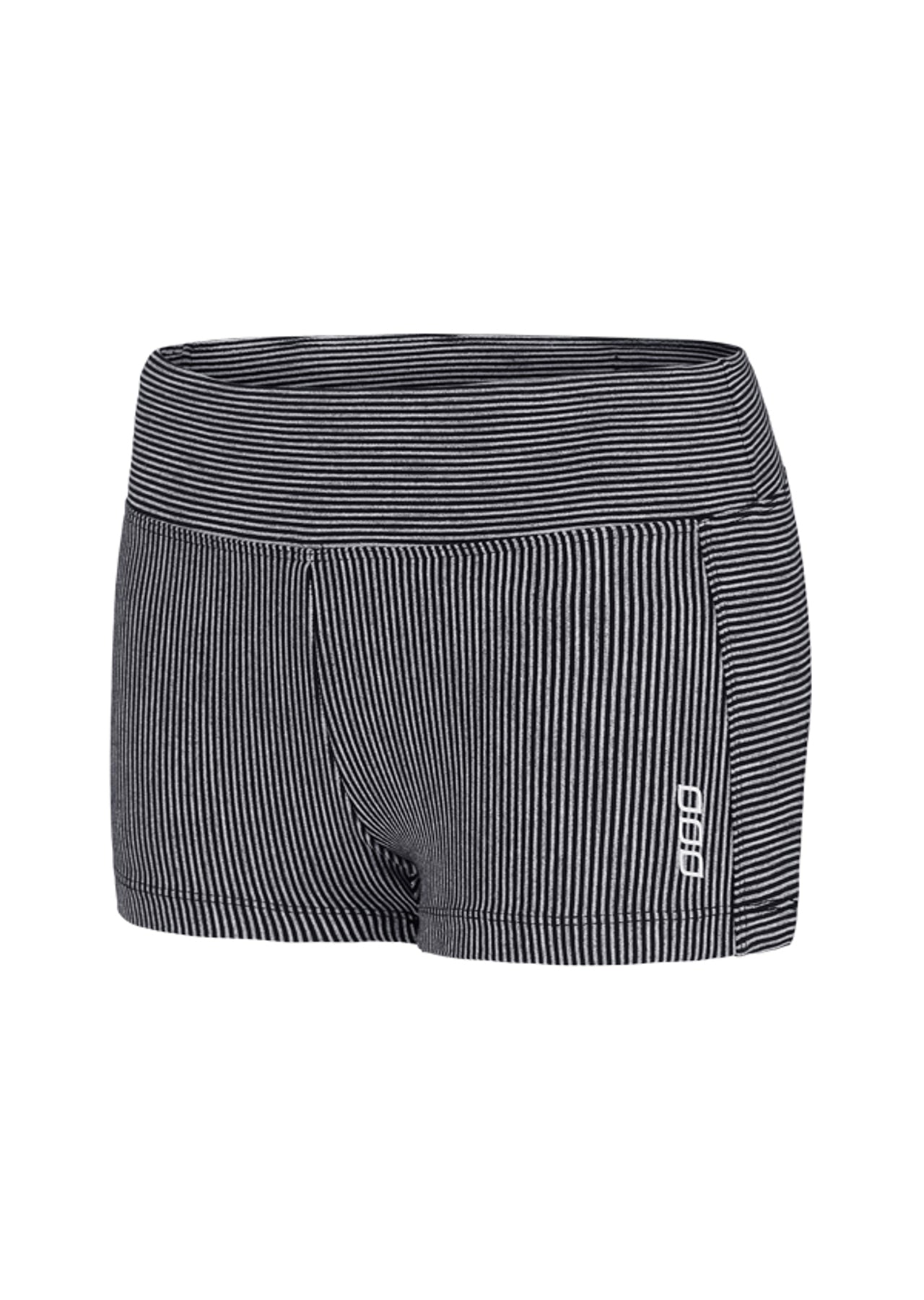 Lorna Jane Chantel Shorty - Black/Mid Grey Marl Stripe