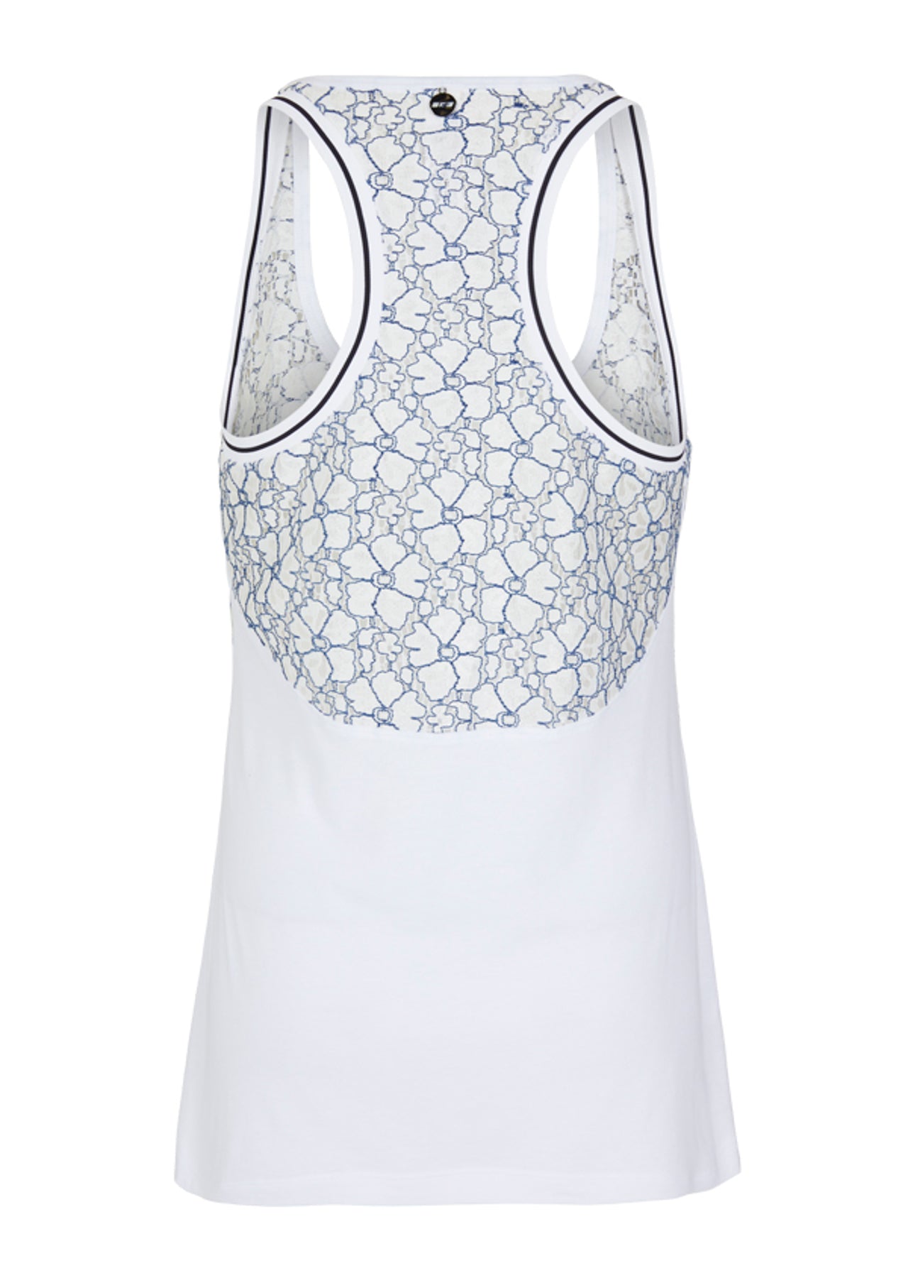 Lorna Jane Chantilly Tank - White/Indigo/Black