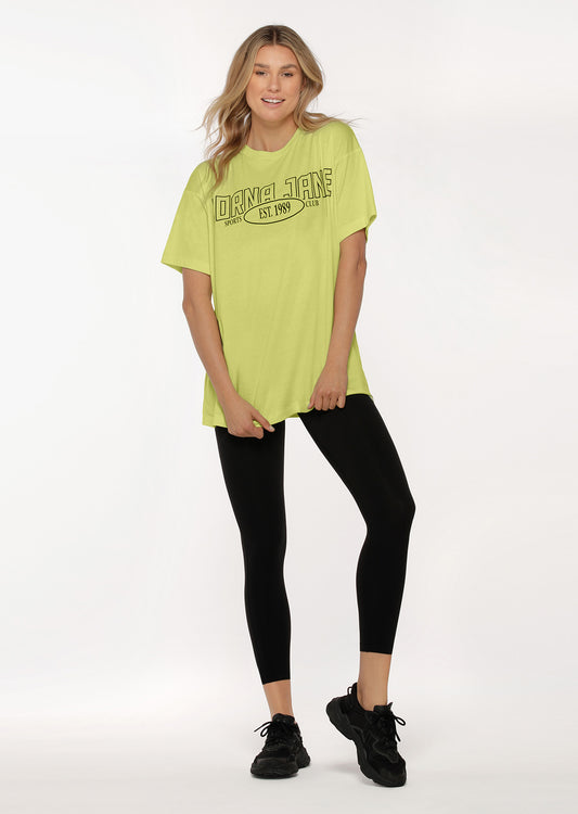 Lorna Jane Classic Oversized Tee - Lime Cordial