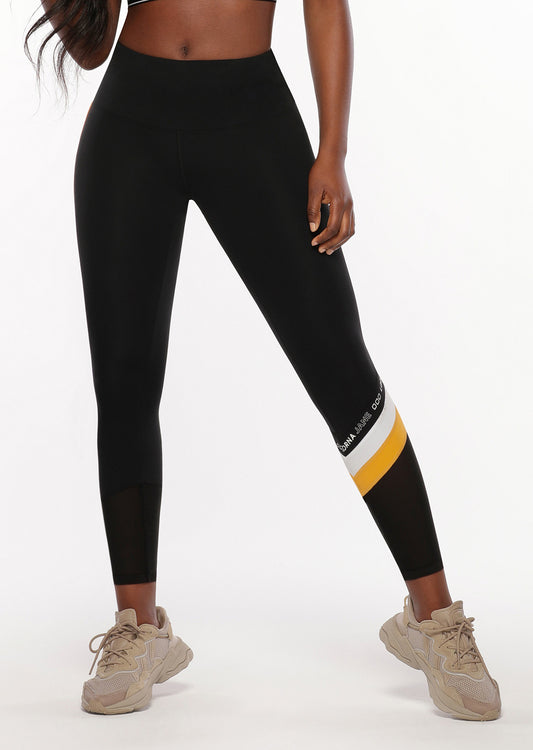 Lorna Jane Colour Block Core Full Length Leggings - Black
