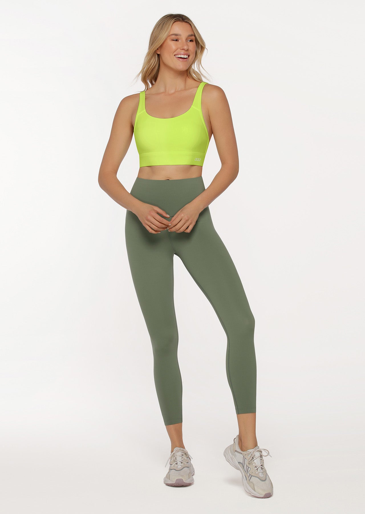 Lorna Jane Amy Maximum Support Sports Bra - Glow Green