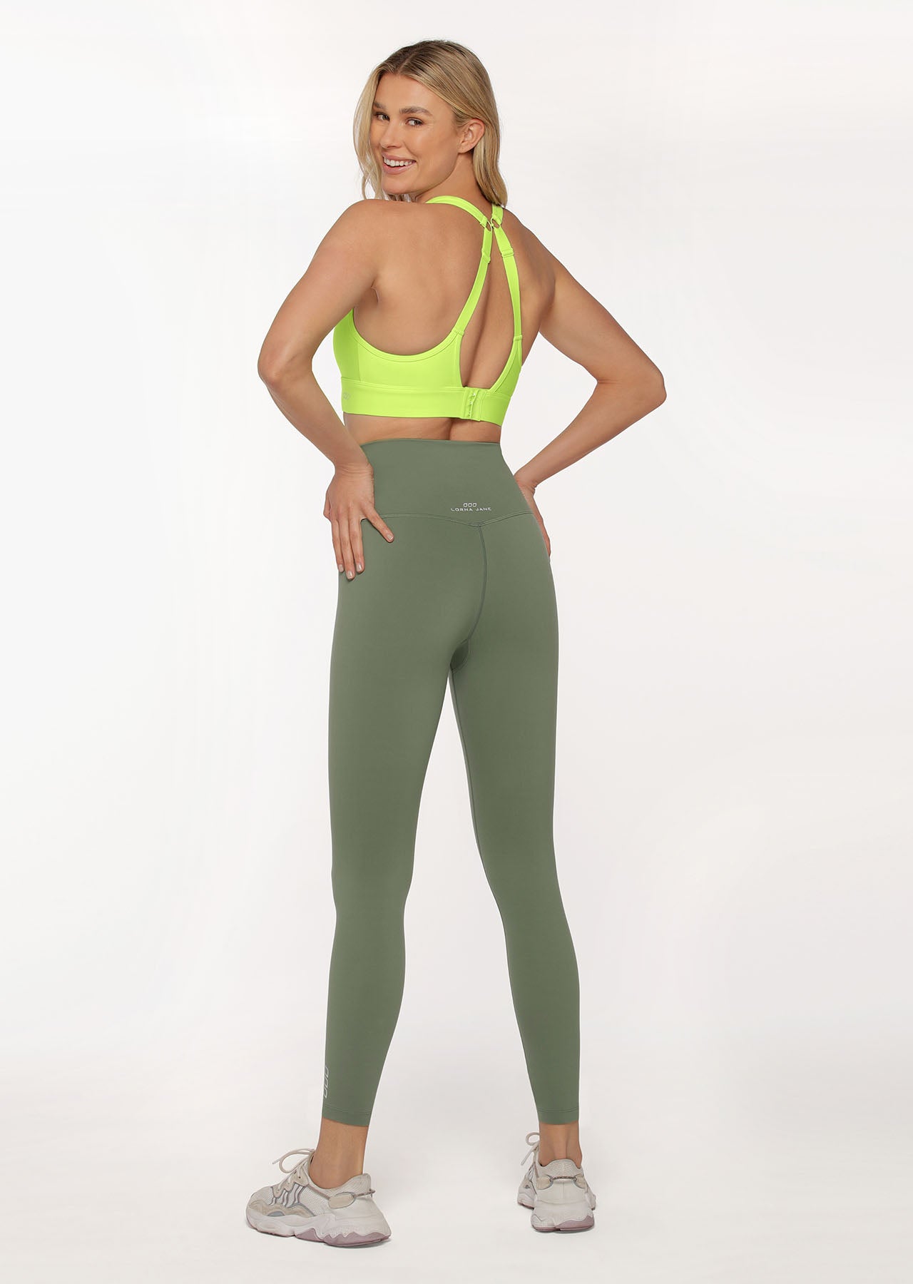 Lorna Jane Amy Maximum Support Sports Bra - Glow Green