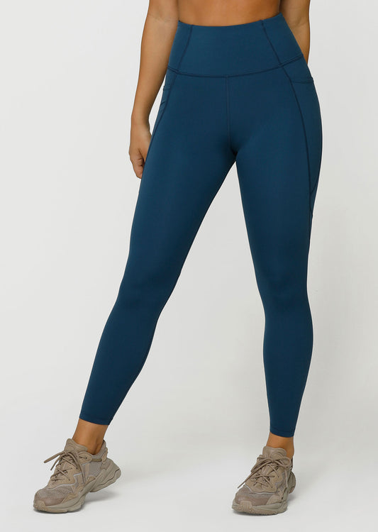 Lorna Jane Cool It Booty Support Ankle Biter Leggings - Pale Indigo