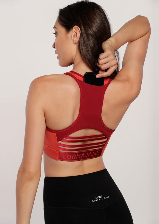 Lorna Jane Core Candy Ultimate Sports Bra - Cherry Multi