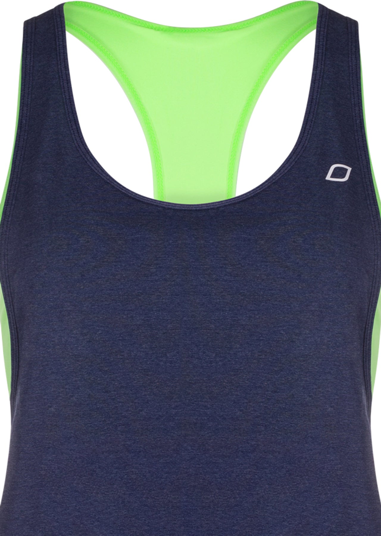 Lorna Jane Dazed Active Tank/Bra Combo - Ink Marl/Hyper Lime