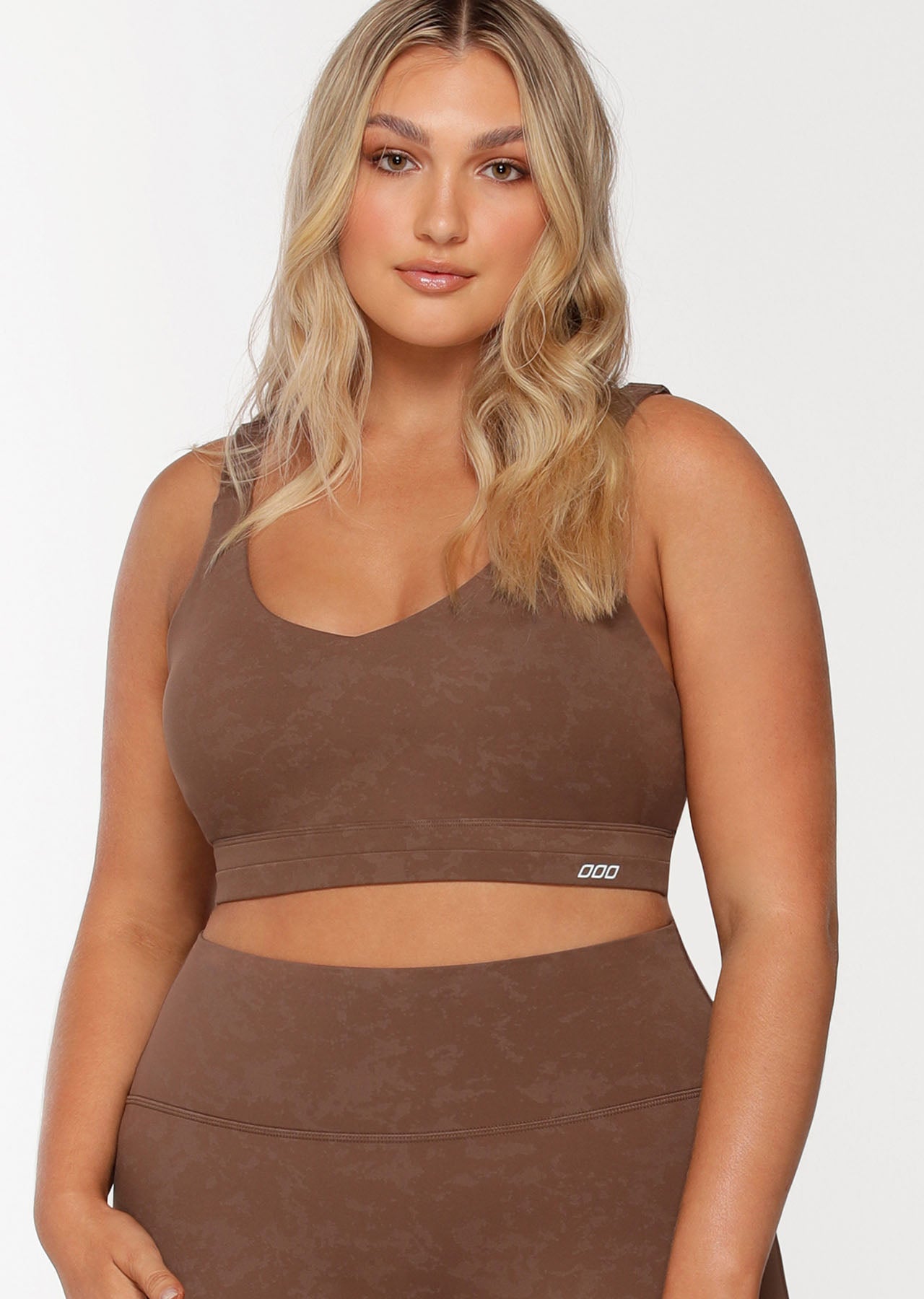 Lorna Jane Defy Bounce Sports Bra - Washed Chocolate