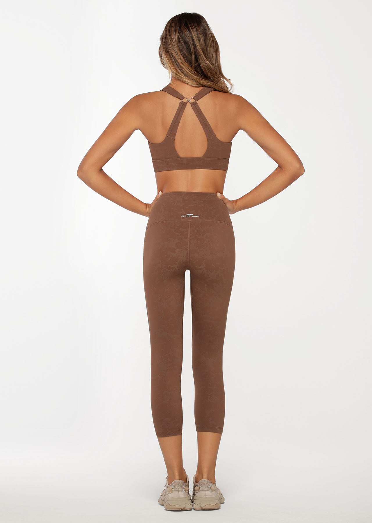 Lorna Jane Defy Bounce Sports Bra - Washed Chocolate