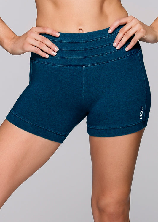 Lorna Jane Denim Diva Short Tight - Denim Blue