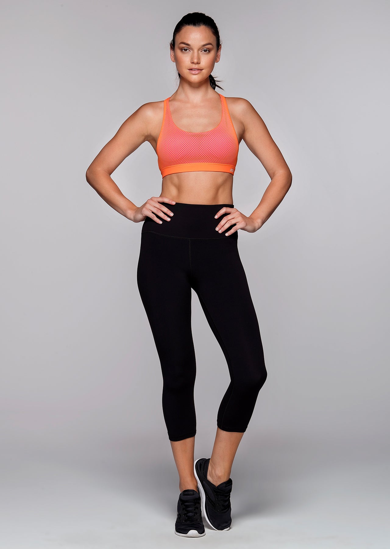 Lorna Jane Direct Sports Bra - Orange Crush/Hot Flamingo