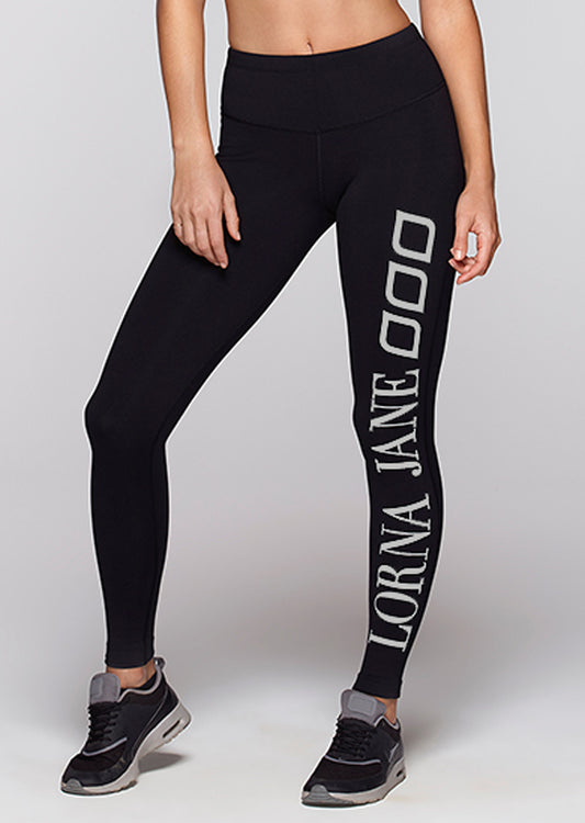 Lorna Jane Distinct F/L Tight - Black/Reflective Silver