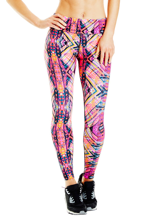 Lorna Jane Earthquake F/L Tight - Multi Colour