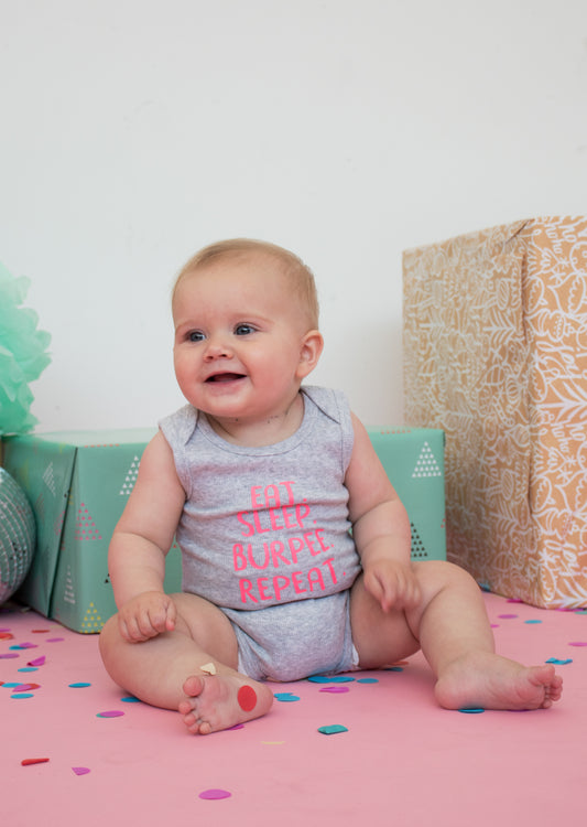 Lorna Jane Eat Sleep Romper - Light Grey Marl