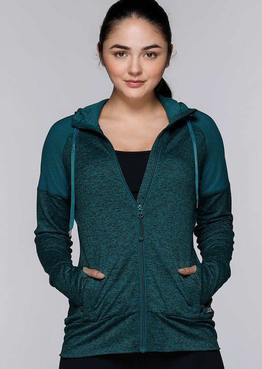 Lorna Jane Embrace L/Slv Maxum - Everteal Marl