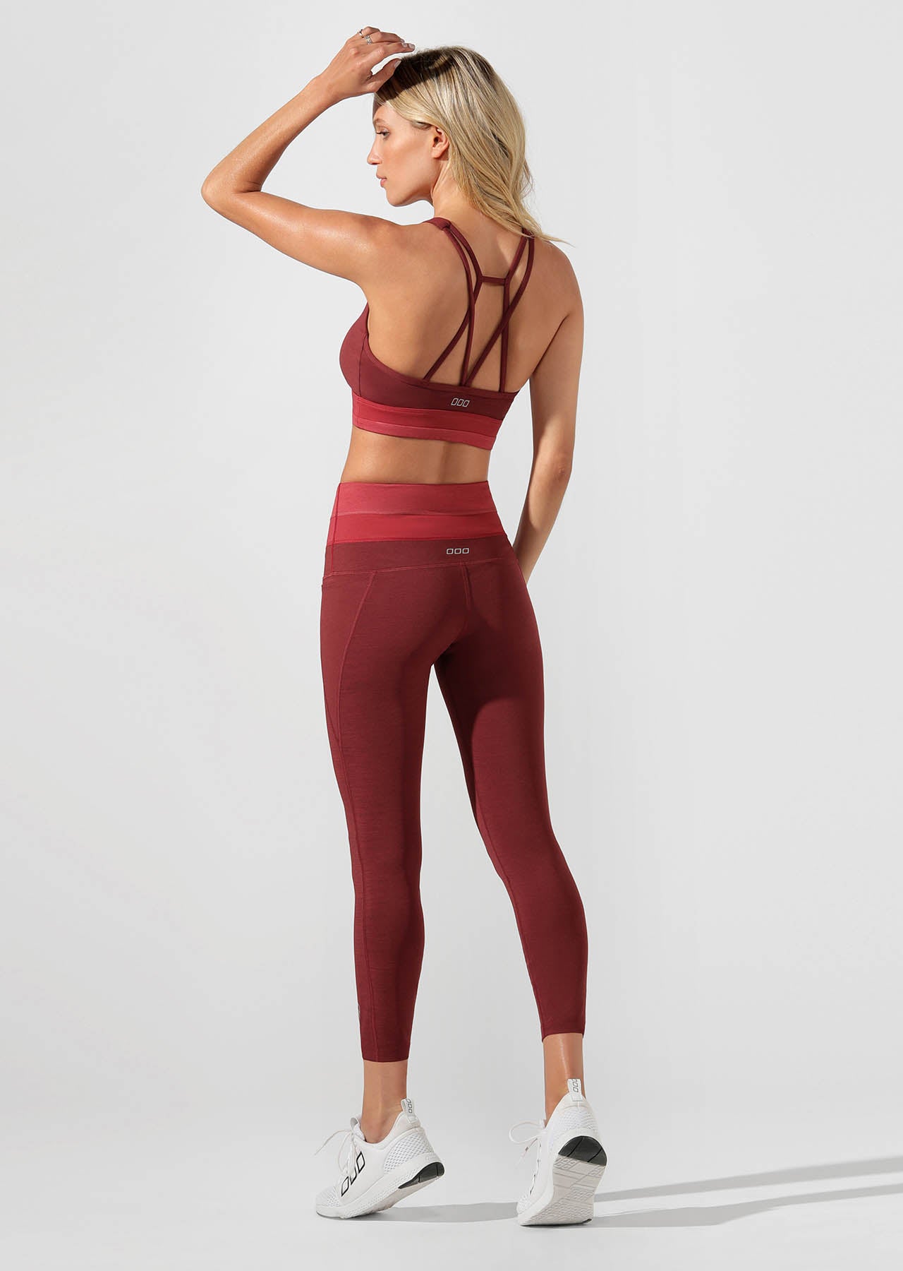 Lorna Jane Energise Sports Bra - Dark Red Marl