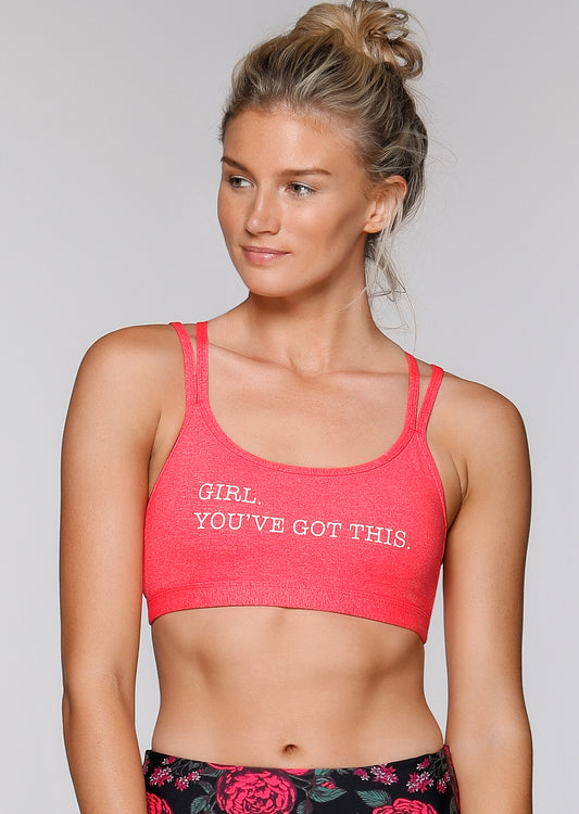 Lorna Jane Energy Bra - Cupid Red Marl