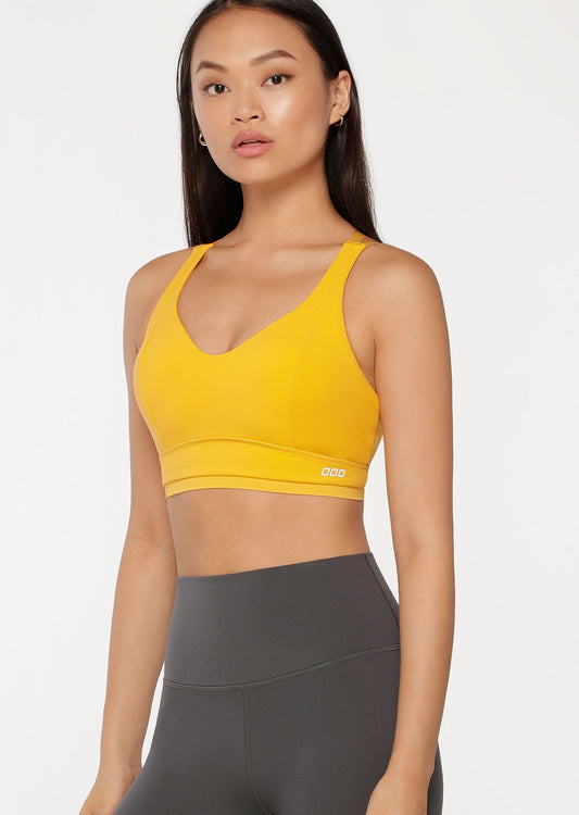 Lorna Jane Enhanced Full Coverage Sports Bra - Light Turmeric