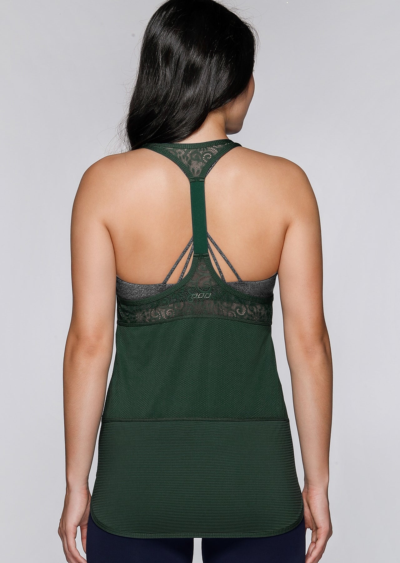 Lorna Jane Entwine Excel Tank - Jungle Green