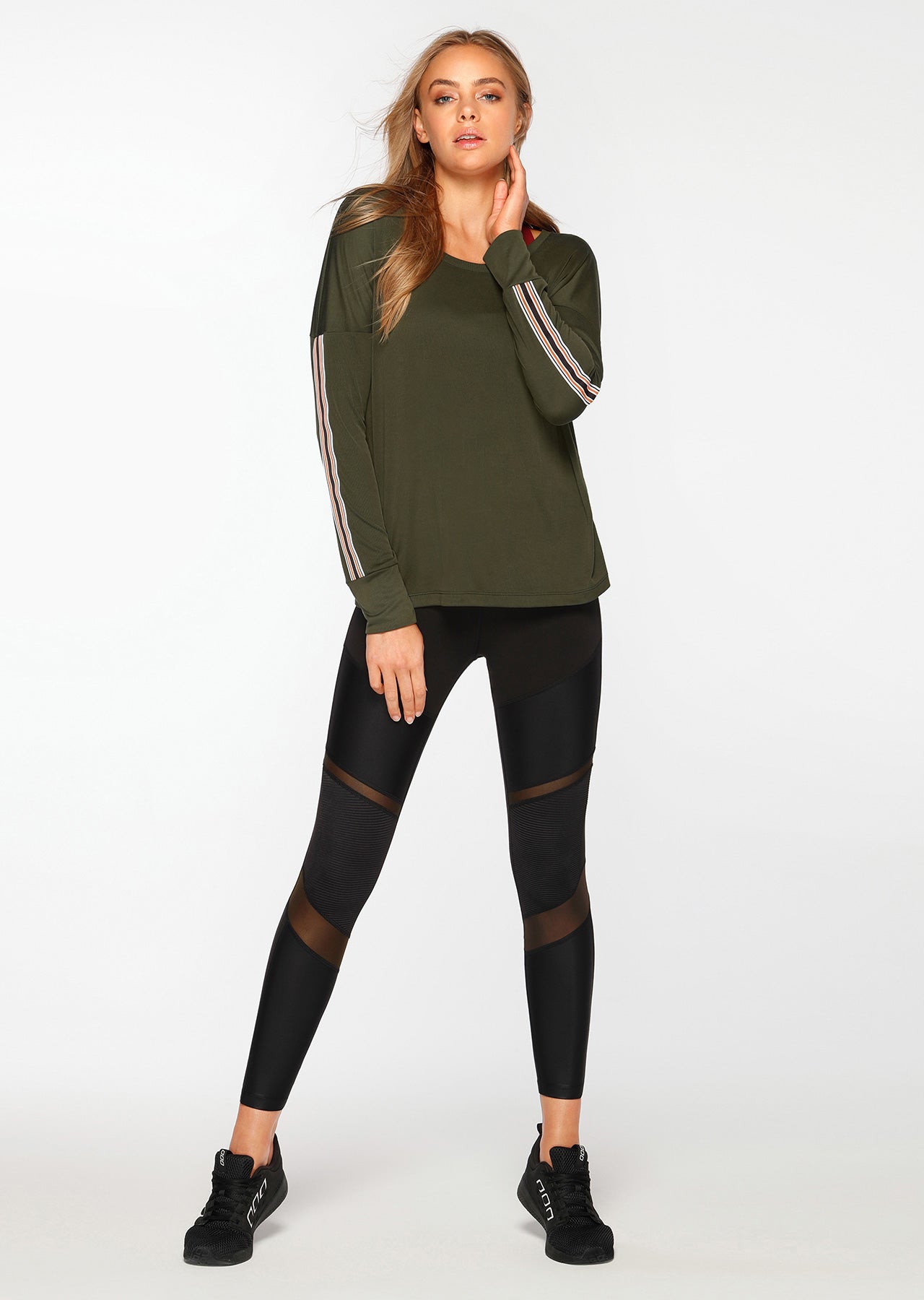 Lorna Jane Evolve Long Sleeve Top - Dark Safari