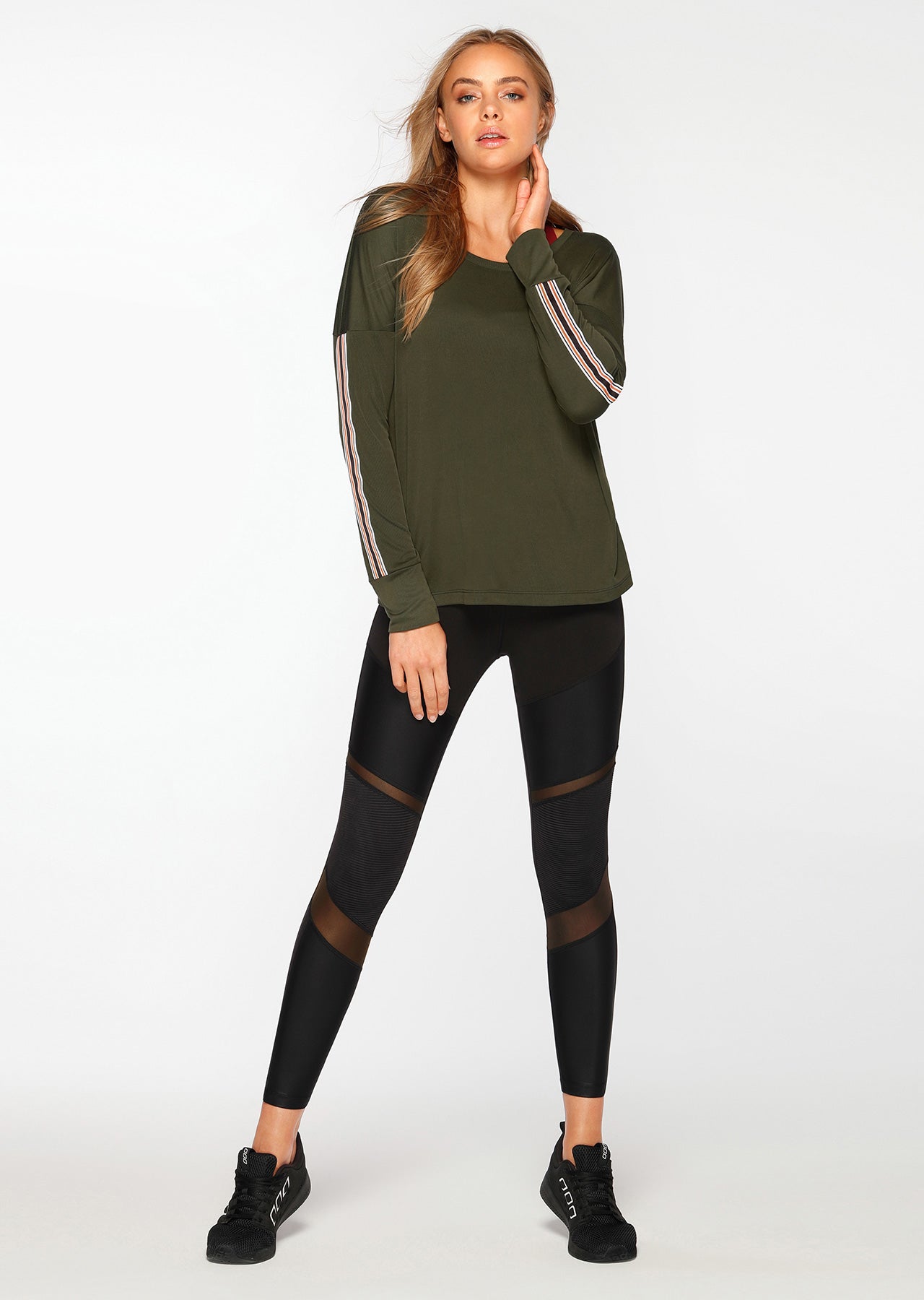 Lorna Jane Evolve Long Sleeve Top - Dark Safari