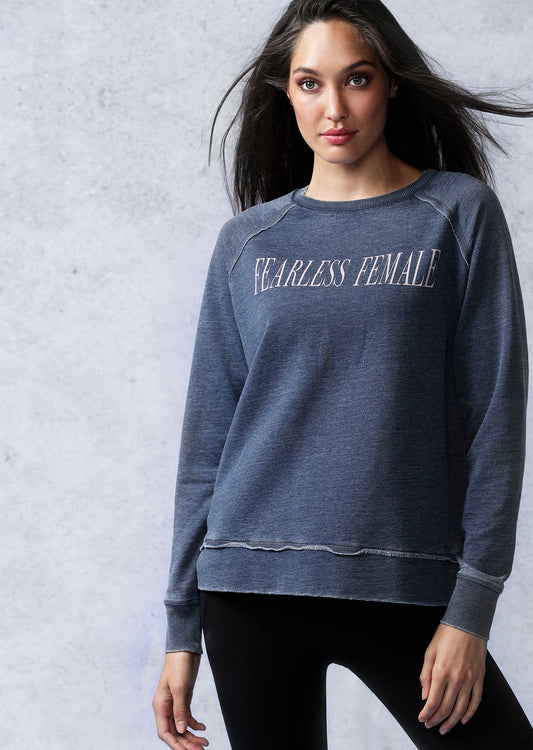 Lorna Jane Fearless Female Sweat - Ash Blue