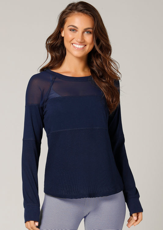 Lorna Jane Finish Line L/Slv Top - Ink