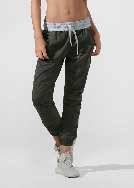 Lorna Jane Flashy Full Length Pants - Dark Safari