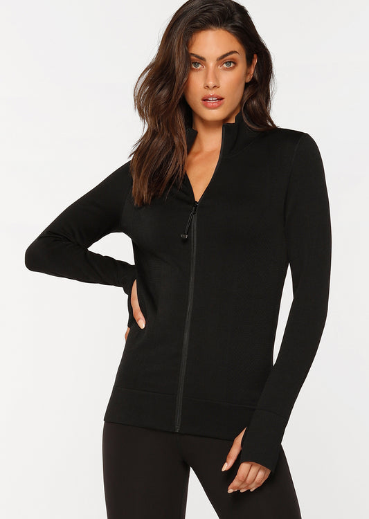 Lorna Jane Flow Seamless Jacket - Black