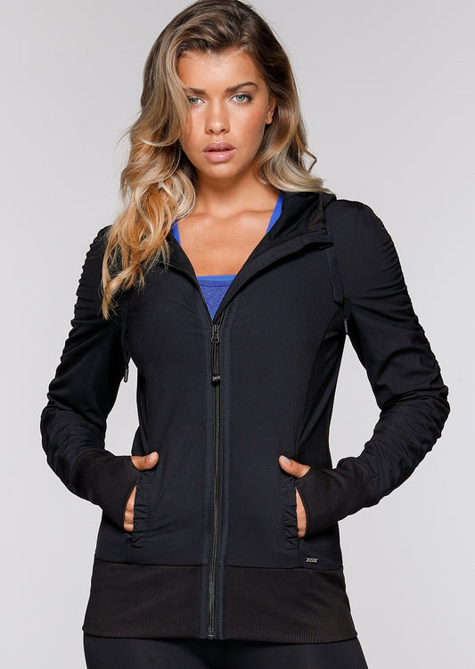 Lorna Jane Frankie Hooded Jacket - Black